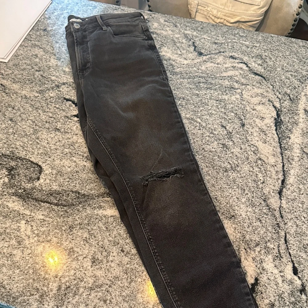 Old Navy Rockstar Extra High Rise Jeans - Dark Gray size 12 - Picture 6 of 10